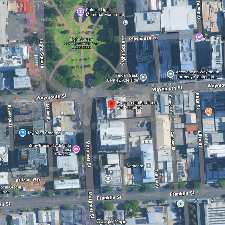 Evans Testa Adelaide office location on a map.